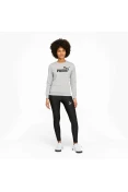 BLUSÃO PUMA ESSENTIALS LOGO CREW FEMININO - Cinza