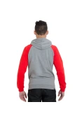 BLUSÃO PUMA FUN IND GRAPHIC HOODED SWEAT INFANTIL - Cinza/vermelho