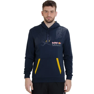 BLUSÃO PUMA LS GRAPHIC HOODIE MASCULINO - Marinho/amarelo