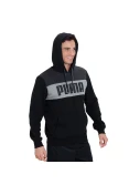 BLUSÃO PUMA POWER BLOCK HOODY FL MASCULINO - Preto/cinza BLUSÃO PUMA POWER BLOCK HOODY FL MASCULINO - Preto/cinza