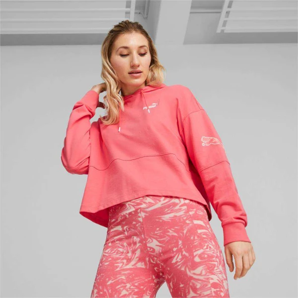 BLUSÃO PUMA POWER COLORBLOCK SUMMER HOODIE FEMININO - Pink