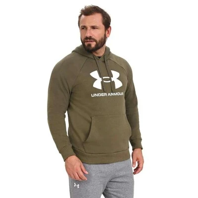 BLUSAO UNDER ARMOUR RIVAL FLEECE MASCULINO - Verde/branco