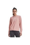 BLUSÂO UNDER ARMOUR RIVAL TERRY HOODI FEMININO - Rosa