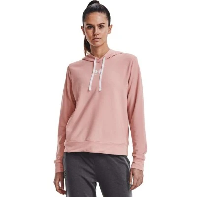 BLUSÂO UNDER ARMOUR RIVAL TERRY HOODI FEMININO - Rosa