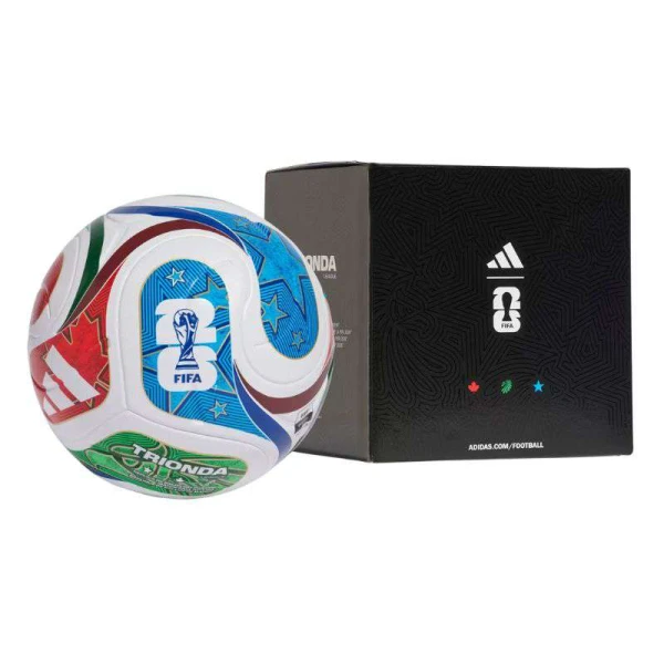 BOLA ADIDAS COPA DO MUNDO 2026 LGE BOX CAMPO - Branco/azul