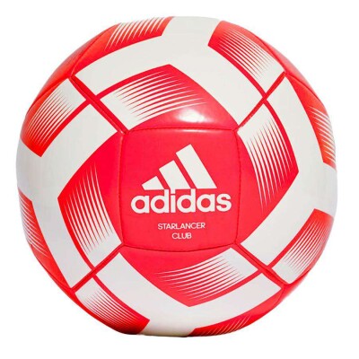 BOLA ADIDAS STARLANCER CLUB CAMPO - Branco/vermelho