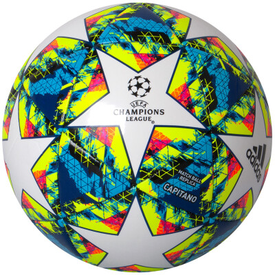 BOLA ADIDAS UCL FINALE 19 CAPITANO CAMPO - Branco/azul