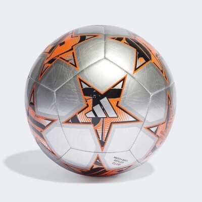 BOLA ADIDAS UEFA CHAMPIONS LEAGUE CLUB 23/24 CAMPO - Prata/laranja