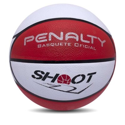 BOLA DE BASQUETE PENALTY SHOOT X - Branco/vermelho