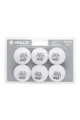 BOLA DE TÊNIS DE MESA BRANCA 3 ESTRELAS 6 UNIDADES VOLLO - Branco