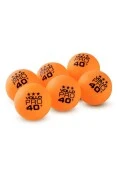 BOLA DE TÊNIS DE MESA BRANCA 3 ESTRELAS 6 UNIDADES VOLLO - Laranja