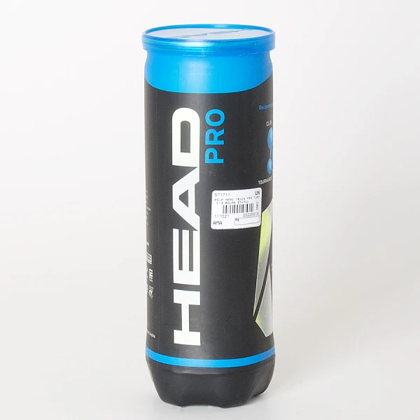 BOLA HEAD TENIS PRO TUBO COM 3 BOLAS - Amarelo