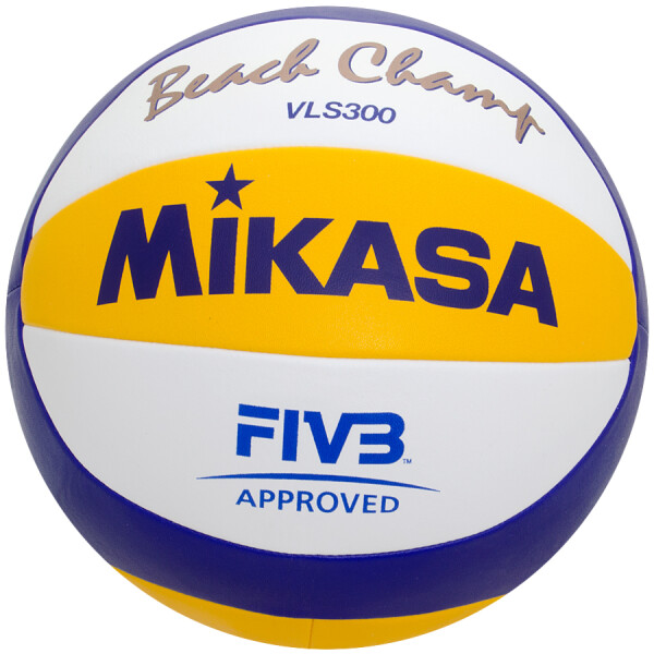 BOLA MIKASA VÔLEI BEACH LEATHER VLS300 - Branco/azul