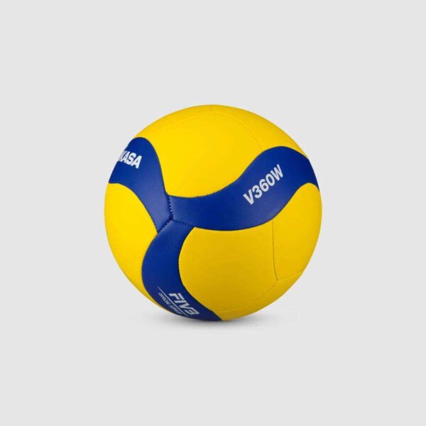 BOLA MIKASA VOLEI COURO SINTETICO COSTURADO - Amarelo/azul