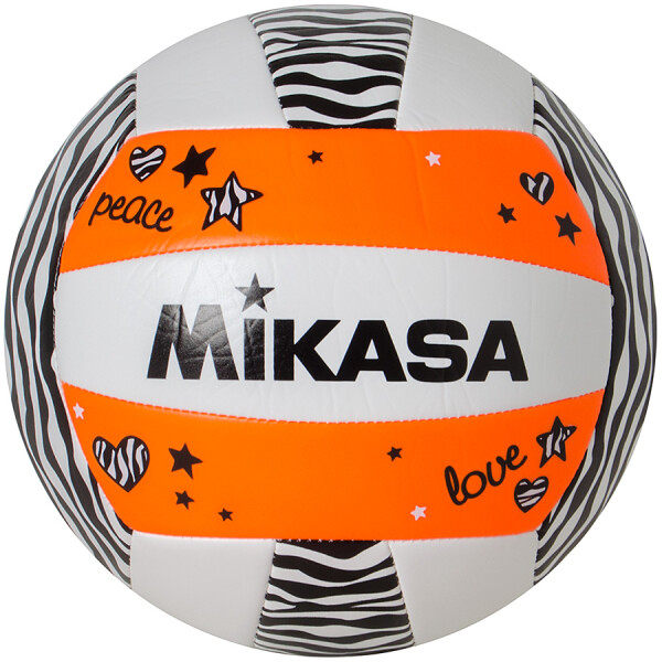 BOLA MIKASA VÔLEI DE PRAIA VXS-ZB - Branco/laranja
