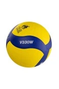 BOLA MIKASA VOLEIBOL V330W MICROFIBRA LAMINADO - Amarelo/azul