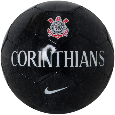 BOLA NIKE CORINTHIANS SUPPORTER CAMPO - Preto/branco