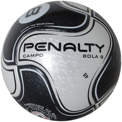 BOLA PENALTY CAMPO 8 IX - Branco/preto