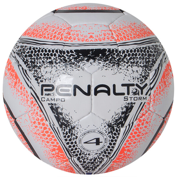 BOLA PENALTY CAMPO STORM N4 C/C VIII - Branco/laranja
