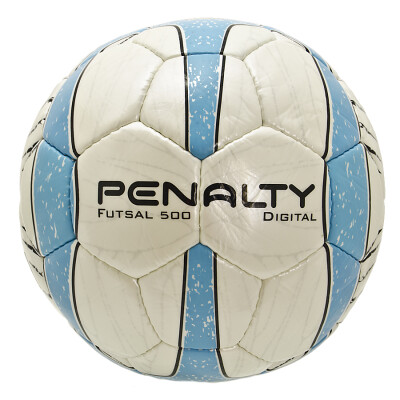BOLA PENALTY FUTSAL DIGITAL 500 C/C - Branco/azul