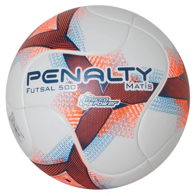 BOLA PENALTY FUTSAL MATÍS 500 TERMOTEC VIII - Branco/laranja