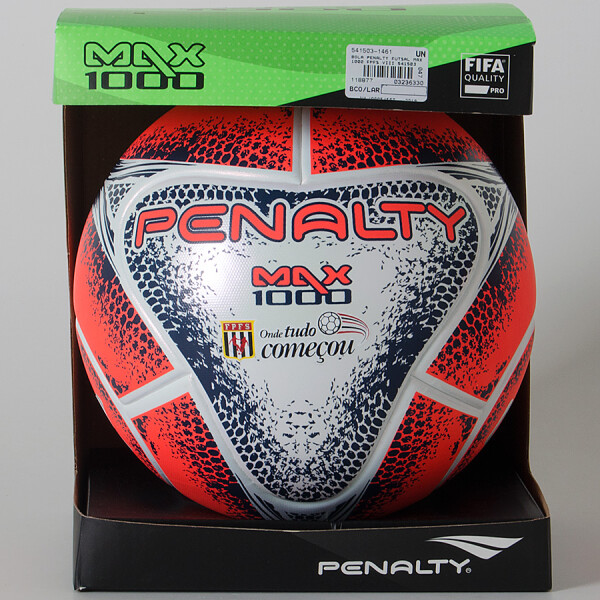 BOLA PENALTY FUTSAL MAX 1000 FPFS VIII - Branco/laranja