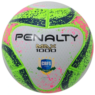 BOLA PENALTY FUTSAL MAX 1000 VII CBFS - Branco/verde