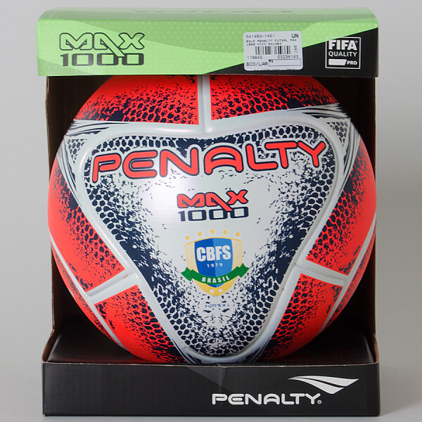 BOLA PENALTY FUTSAL MAX 1000 VIII - Branco/laranja