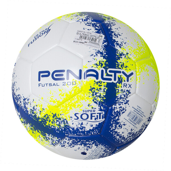 BOLA PENALTY FUTSAL RX 200 R3 FUSION VIII - Branco/amarelo