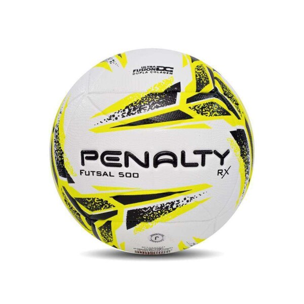 BOLA PENALTY FUTSAL RX 500 XXIII - Branco/amarelo