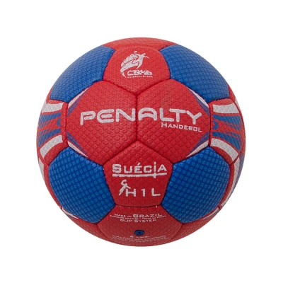 BOLA PENALTY HANDEBOL H1L SUÉCIA ULTRA GRIP C/C - Vermelho/azul