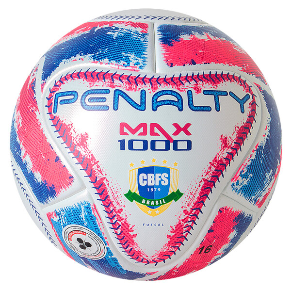 BOLA PENALTY MAX 1000 IX FUTSAL - Branco/rosa