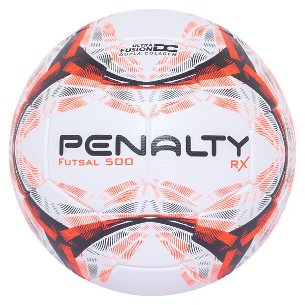 BOLA PENALTY RX R1 500 IX FUTSAL - Branco/laranja