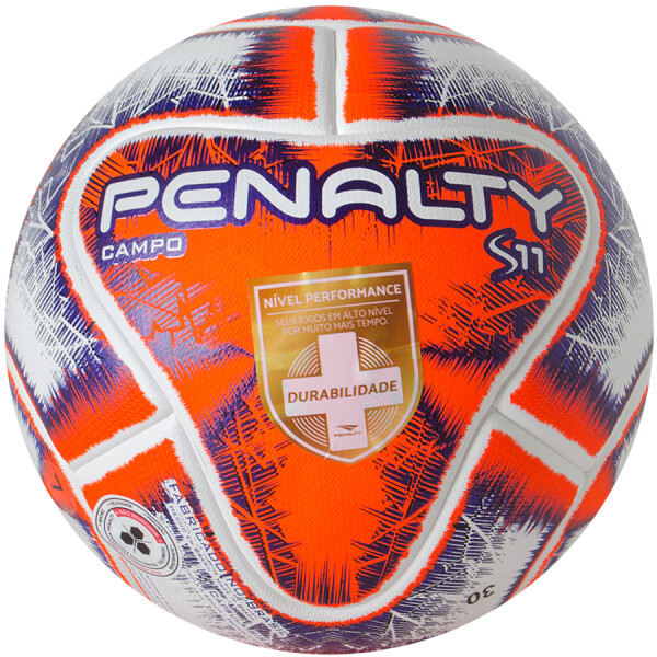 BOLA PENALTY S11 R2 IX CAMPO - Branco/laranja