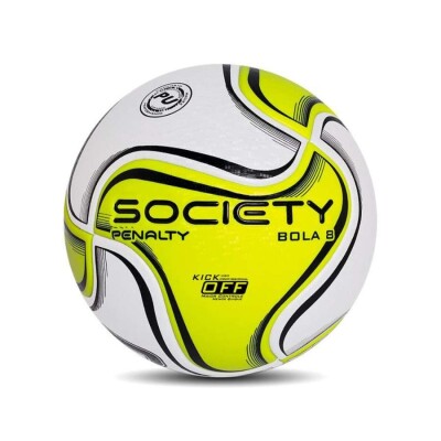 BOLA PENALTY SOCIETY 8 X - Branco/amarelo