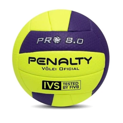 BOLA PENALTY VÔLEI 8.0 PRO IX - Amarelo/roxo