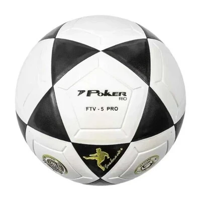 BOLA POKER FUTEVÔLEI VULCANIZADA RIO PU - Branco/preto