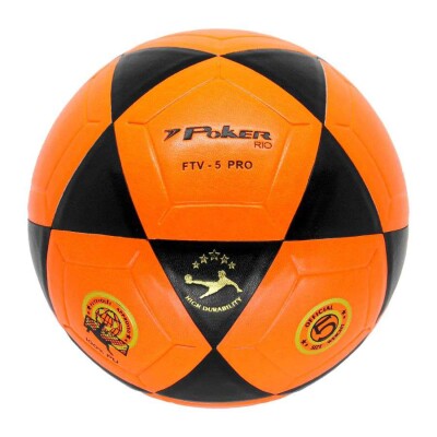 BOLA POKER FUTEVÔLEI VULCANIZADA RIO PU - Laranja/preto