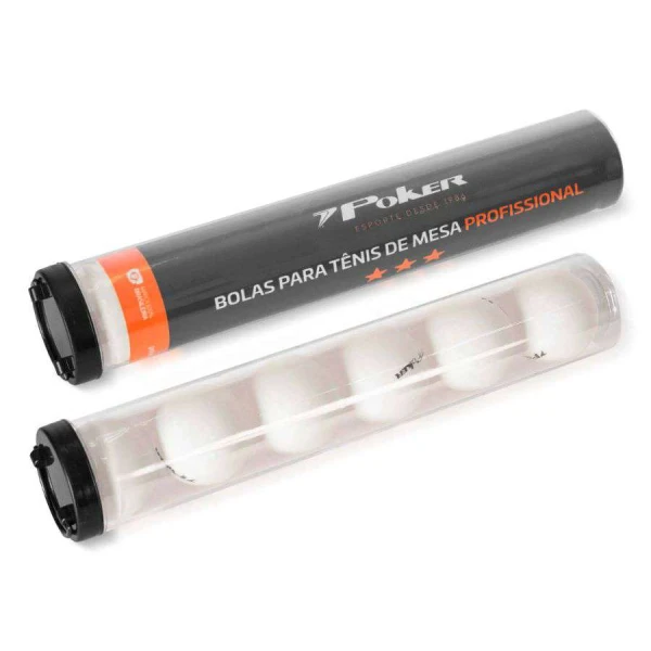 BOLA POKER TENIS DE MESA 3 ESTRELAS POTE C/6 - Branco