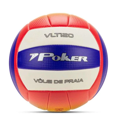 BOLA POKER VOLEI PRAIA TRAINING VLT 120 II - Azul/vermelho