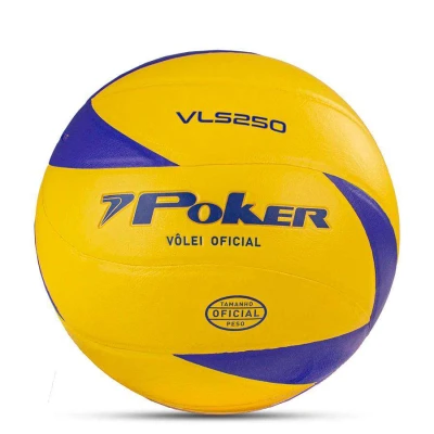 BOLA POKER VOLEI SEMI PROFISSIONAL VLS 250 - Amarelo/azul
