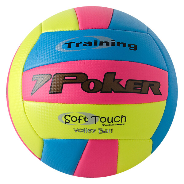 BOLA POKER VOLLEYBALL SOFT TOUCH - Amarelo/pink