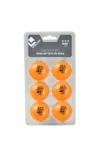 BOLA VOLLO TENIS DE MESA 3 ESTRELAS C/6 - Laranja