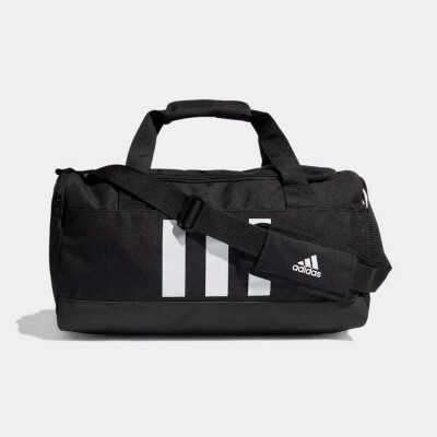 BOLSA ADIDAS DUFFEL ESSENTIALS 3-STRIPES PEQUENA UNISSEX - Preto/branco