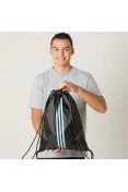 BOLSA ADIDAS GYMBAG ARGENTINA SAQUINHO - Preto/azul celeste