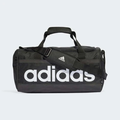 BOLSA ADIDAS LINEAR DUFFEL MÉDIA UNISSEX - Preto/branco