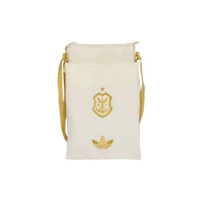 BOLSA ADIDAS SMALL BAG FLAMENGO - Bege/dourado
