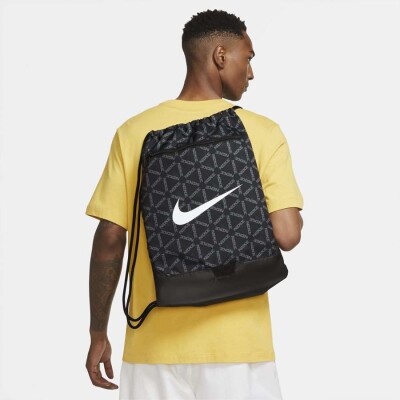 BOLSA NIKE BRASILIA GYM SACK SAQUINHO UNISSEX - Preto/branco