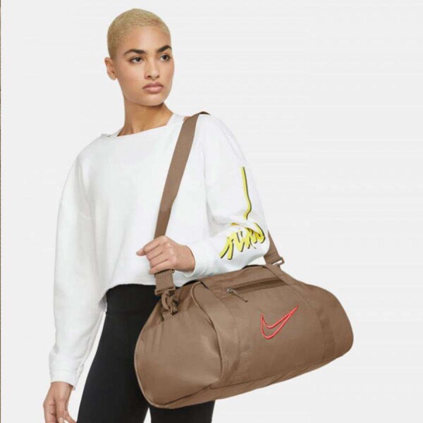 BOLSA NIKE GYM CLUB FEMININA - Marrom/vermelho