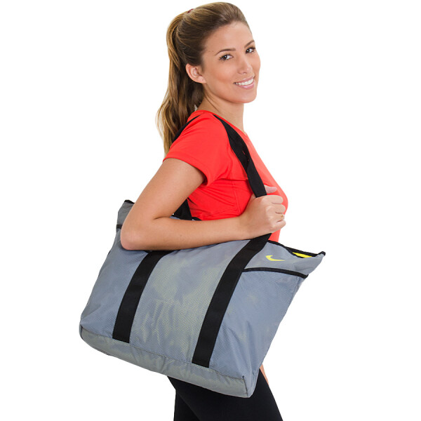 BOLSA NIKE NSW WOMENS BLUE LABEL TOTE - Cinza/verde